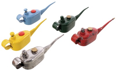 Assorted Makers: Five Small Size Oil Cans