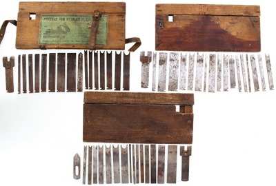 Stanley Rule & Level: Three Sets Of No. 45 Cutting Irons