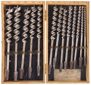 Rockford Bit Company, Kokomo, Indiana: Full Set Of 13 Clean Auger Bits