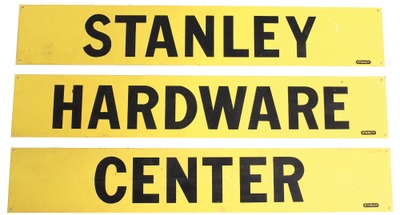 Stanley Tools: "Stanley Hardware Center" Store Sign