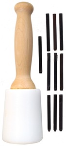 Henry Taylor, Acorn Works, Sheffield, England: Wkg. Set Of Nine Wood Texture Punches