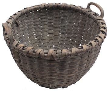 Unmarked: Early Oak Splint Gathering Basket