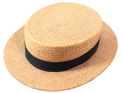 John B. Stetson Hat Company, Garland, Texas: Unused Straw "Boater" Hat