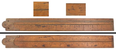 Hubbard Hardware Company, Middletown, Connecticut: Early Pitch-Filled Folding Rule