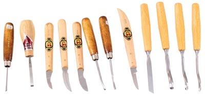 Assorted Makers: Lot Of 12 Unused Carving Tool