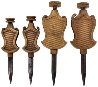 Stanley Rule & Level, No. 2/3: Two Sets Of Cast Bronze Trammels