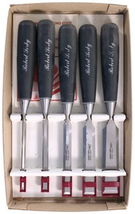 Robert Sorby, Sheffield, England: Set Of Five Unused Beveldge Chisels