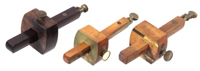 Assorted Makers: Lot Of Three Clean Marking Gauge