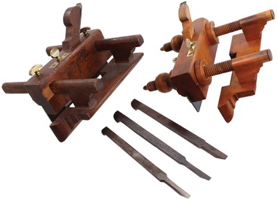 Assorted Makers: Two Unhandled Plow Plane