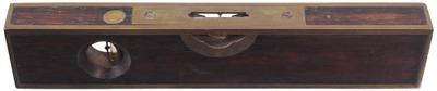 Stratton Brothers, Greenfield, Massachusetts: Rare Early Ten-Inch Brass Bound Level