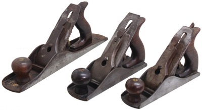 Stanley Rule & Level: Three "Type 11" Benc Woodworking Plane
