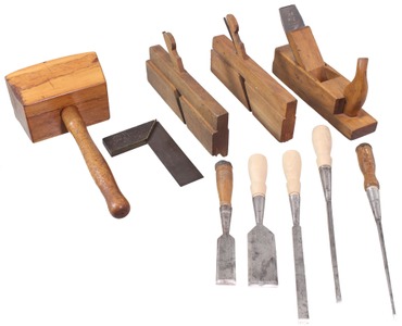 Assorted Makers: Lot Of Clean & Usabl Woodworking Tools