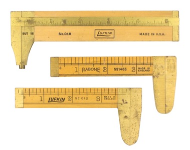 Lufkin Rule Company, Saginaw, Michigan: Two Unused Caliper Rules