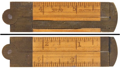 H. Chapin, Union Factory, Pine Meadow, Connecticut, No. 70: Six-Inch/Two-Fold Folding Rule