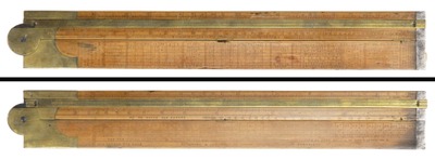 James Noble, Sheffield, England: Boxwood & Brass. Engineer's Rule