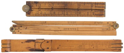 Assorted Makers: Three English Mkr. Folding Rules