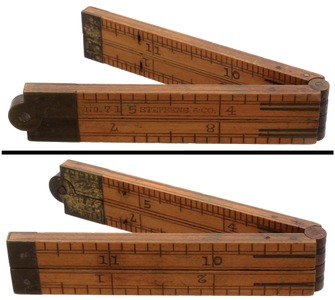 Stephens & Company, Riverton, Connecticut, No. 71: One-Foot, Four-Fold B'wood Folding Rule