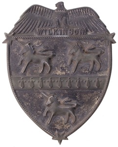 Wilkinson: Early Cast Bronze Shield Form Sign