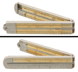 STANLEY (Unmarked), No. 40: One-Foot, Four-Fold Caliper Folding Rule