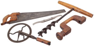 Assorted Makers: Lot Of Early Type Woodworking Tools