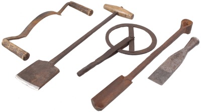 Assorted Makers: Five Early Type Woodworking Tools