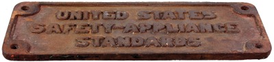 Unmarked: Early Cast Iron Factory Sign