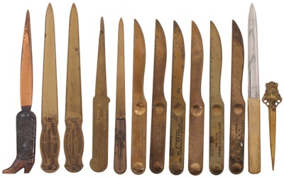 Assorted Makers: Coll. Of Asst. Brass Letter Openers