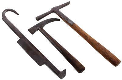Assorted Makers: Lot Of Three Hand Forged Tools
