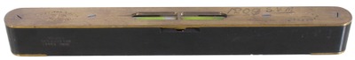 Edward Preston & Sons, Birmingham, England: Brass Faced Ebony Spirit Level