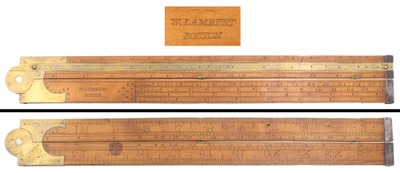 W. Lambert, Boston, Massachusetts: Two-Foot, Two-Fold Folding Rule
