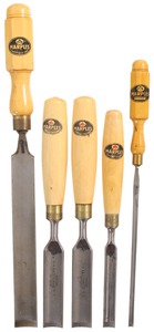 William Marples & Sons, Sheffield: Five Unused Tang Incannel Gouges