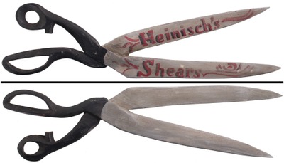 Unmarked: Pair Of Folk Art Advertising Shears