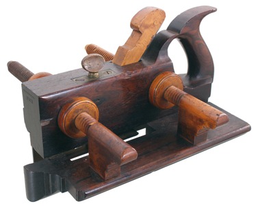 N. Nutting, Otisfield, Maine: Handled Rosewood Plow Plane