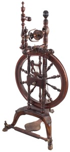 Unmarked: Spectacular Walnut Bone Appt. Spinning
