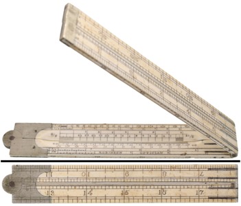 Robinson, Optician: Extra Clean Ivory Folding Rule