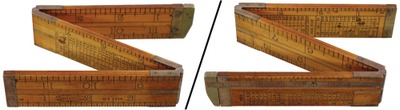 J. Rabone & Sons, Birmingham, England, No. 1214: Three Fold Iron Monger's Folding Rul