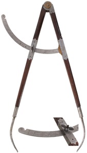 Joseph Jacquet, a Foncine Le Bas, France: Spectacular 19th C. Wood & Iron Caliper