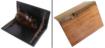 Unmarked: Spectacular Bronze Mahogany & Maple Plane