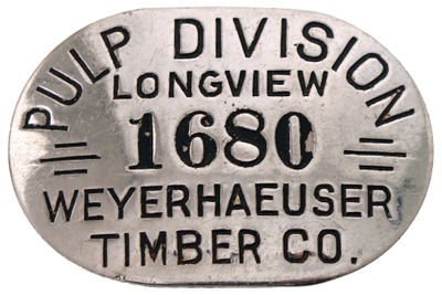 Weyerhaeuser Timber Company, Tacoma, Washington: Weyerhaeuser Employe Id Badge