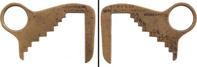 Lufkin Rule Company, Cleveland, Ohio: Early Finger Lumber Gauge