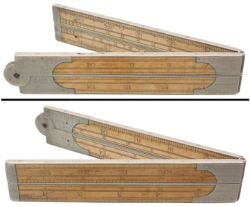 STANLEY (Unmarked), No. 97: Two-Foot, Four-Fold Folding Rule