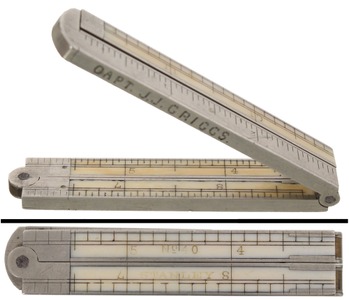 Stanley Rule & Level, No. 40: One-Foot, Four-Fold Caliper Folding Rule