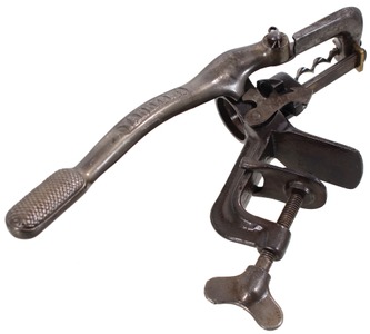 North Brothers Manufacturing Company, Philadelphia, Pennsylvania, No. 2: Rare Bench Mount Corkscrew