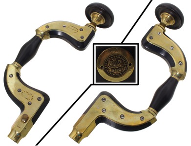 Marsden Brothers, Sheffield, England: "The Improved" Ebony Brass Framed Brace