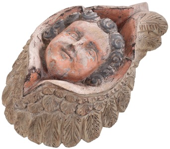 Unmarked: Early 19th C. Carved Wall Mask