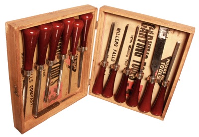 Millers Falls Company, Millers Falls, Massachusetts, No. 3: Boxed Set Of 12 Carving Tool