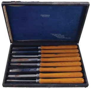 Sears, Roebuck & Company, Chicago, Illinois: Set Of Eight Little Used Turning Gouges