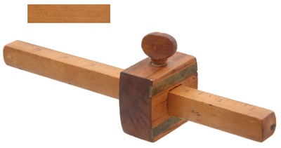 Stanley Rule & Level  (unmarked), No. 65: 1st Model Boxwood Marking Gauge