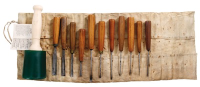 Assorted Makers: Lot Of 11 Clean & Usable Carving Tools