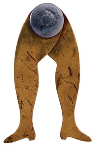 Unmarked: Pair Of Brass "Ladyleg" Calipers